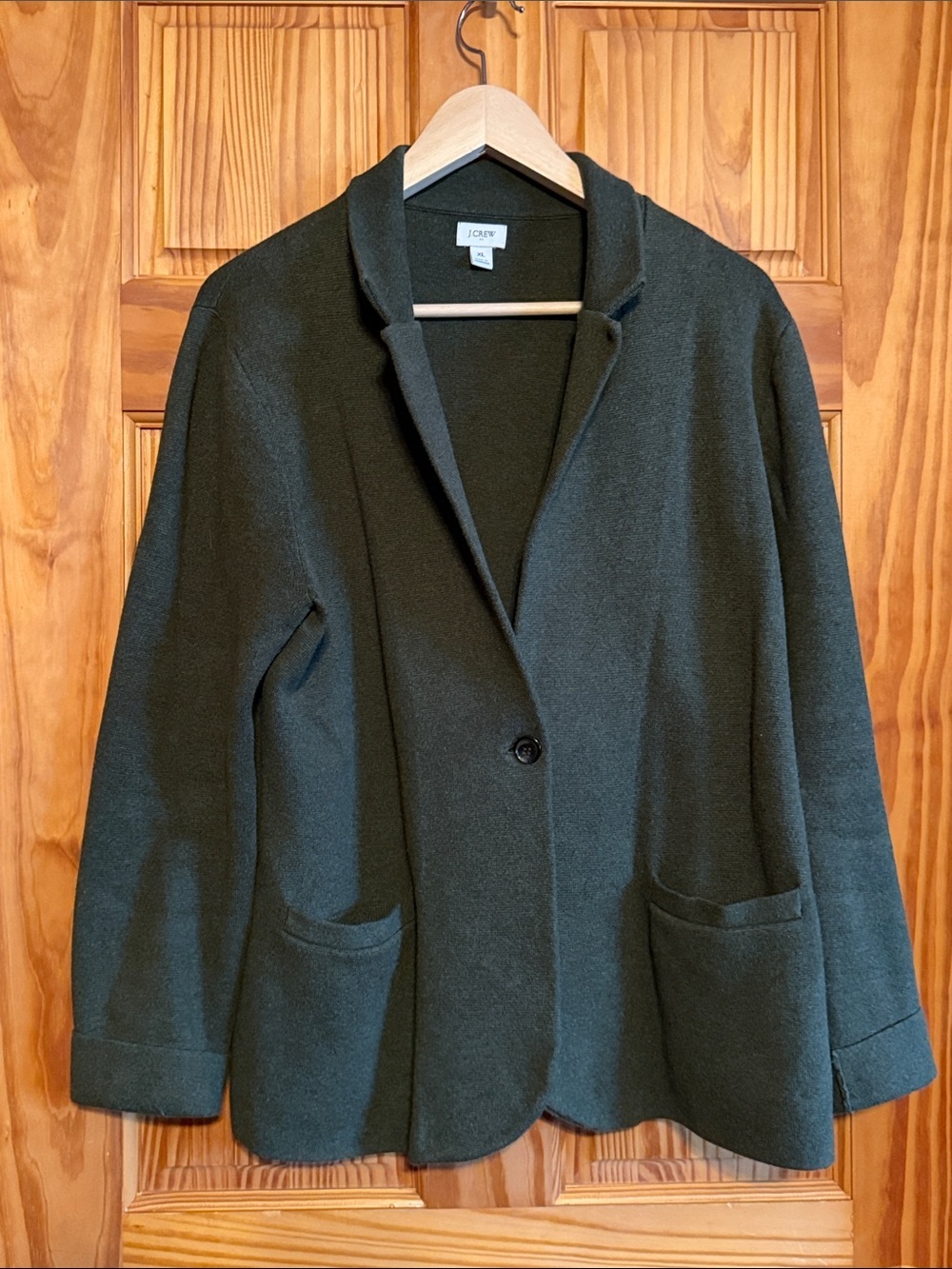 J. Crew Women's Dark Green Single-Button Blazer
